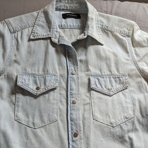 Goldsign Sky Blue Denim Top